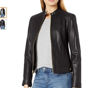 Cole Haan Black Leather Jacket XL